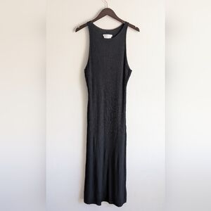 Savage X Fenty Sleeveless Rib Knit T Shirt Maxi Dress, Size 1X (16-18)